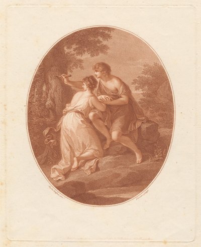 Paris und Oenone av Francesco Bartolozzi