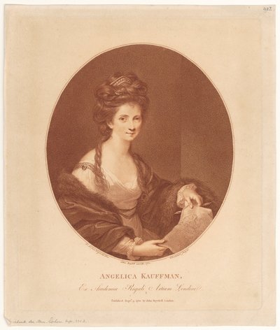 Porträtt av Angelika Kauffmann av Francesco Bartolozzi