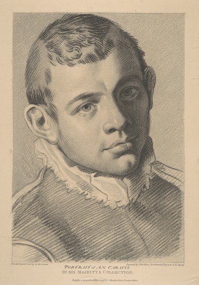 Porträtt av Annibale Carracci av Francesco Bartolozzi