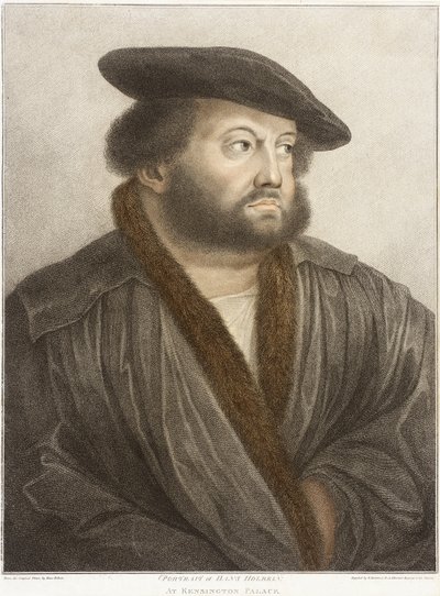 Porträtt av Hans Holbein på Kensington Palace av Francesco Bartolozzi