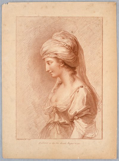 Porträtt av en dam (The Grecian Daughter) av Francesco Bartolozzi