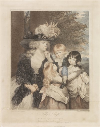 Porträtt av Lady Smith och hennes tre barn av Francesco Bartolozzi