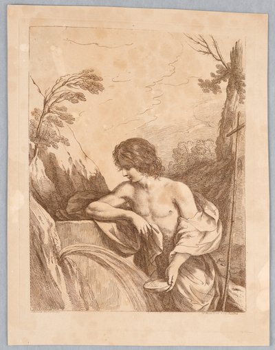 Sankt Johannes i vildmarken av Francesco Bartolozzi