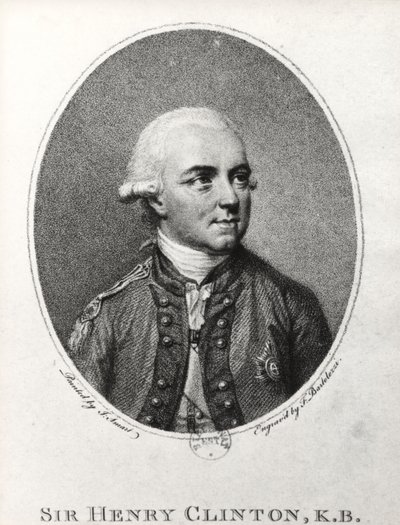Sir Henry Clinton (1730-95) (gravyr) (s/v foto) av Francesco Bartolozzi