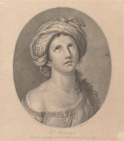 Sankta Cecilia av Francesco Bartolozzi