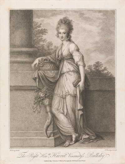 Den högvälborna Harriet, viscountess Bulkeley av Francesco Bartolozzi