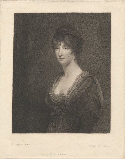 Den rätta ärade Lady Jane Dundas av Francesco Bartolozzi