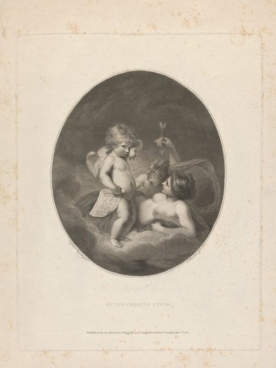 Venus Childing Amor av Francesco Bartolozzi