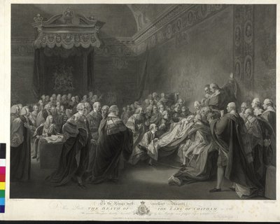 William Pitt Earl av Chathams död av Francesco Bartolozzi