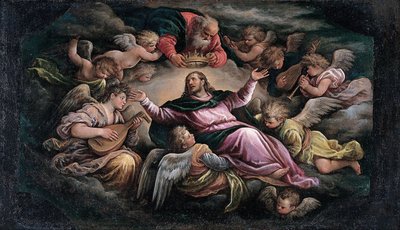 Kristus i härlighet av Francesco Bassano the Younger