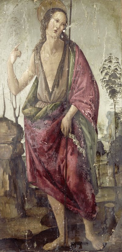 Johannes Döparen av Francesco Botticini (attributed to)