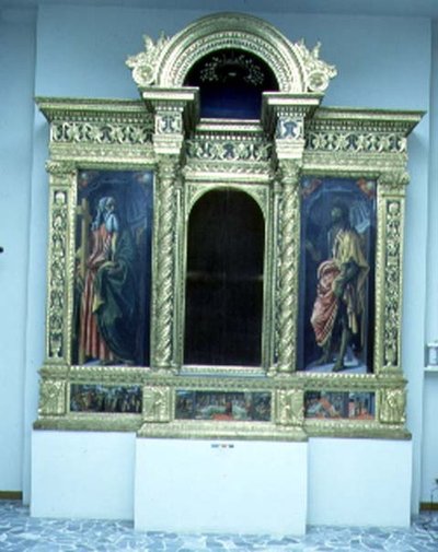 Sakramentens tabernakel, ca 1484-6 (tempera på panel) (se även 94758-9) av Francesco Botticini