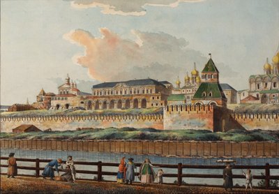 Utsikt över vinterkremlpalatset från Moskvafloden, 1780-talet av Francesco Camporesi