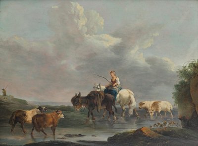 Herdinna vid bäcken av Francesco Casanova