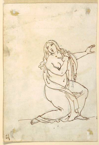 Lucretia eller Tarquinia som sticker sig själv av Francesco Coghetti