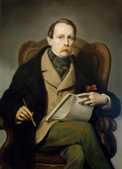 Självporträtt av Francis Coghetti (1802-1875) av Francesco Coghetti