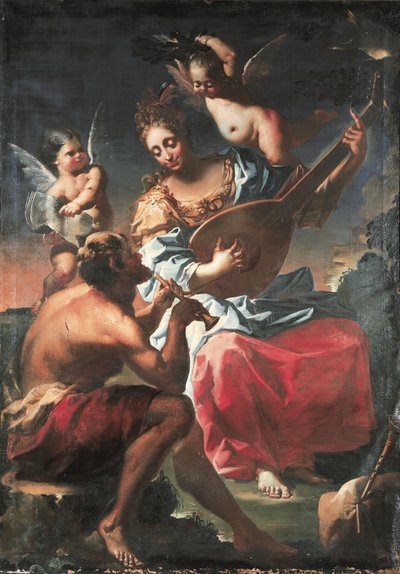 Allegory of Music (olja på duk) av Francesco Conti