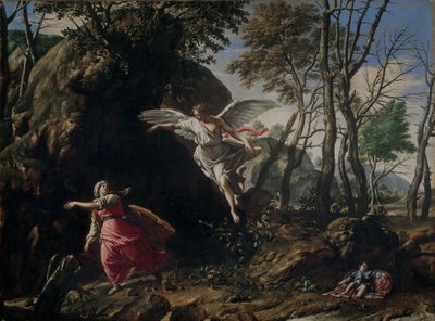 Hagar och Ismael i vildmarken av Francesco Cozza