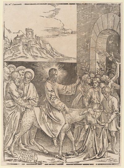Kristi intåg i Jerusalem av Francesco Denanto