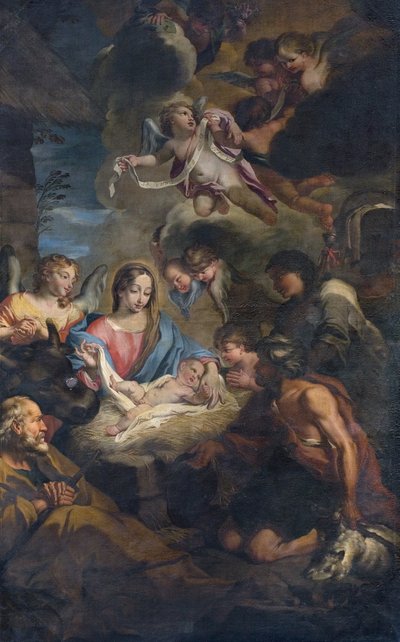 Tillbedjan av herdarna av Francesco Fabbrica