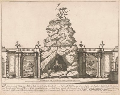 Prima Macchina för Kina 1726: Hercules and the Hydra av Francesco Faraone Aquila, after Alessandro Specchi