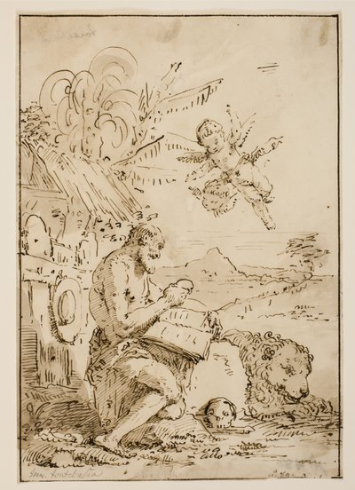 St Hieronymus i vildmarken av Francesco Fontebasso