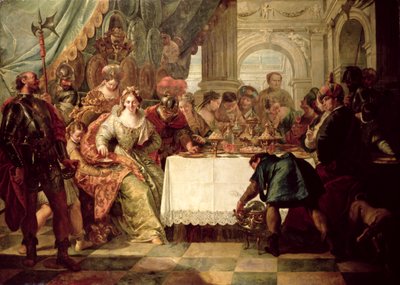 Banketten av Cleopatra av Francesco Fontebasso