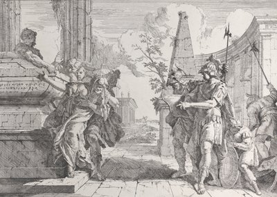 The Sacrifice of Polyxena, from Bacchanals and Histories, 1744., 1744. av Francesco Fontebasso