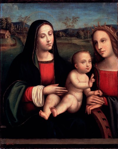 Jungfru och barn, 1400- eller tidigt 1500-tal av Francesco Francia