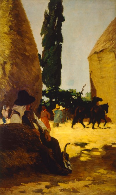 Bista, farfar av Francesco Gioli (1846-1922), olja på duk av Francesco Gioli