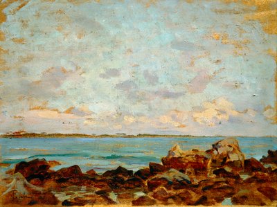Castiglioncello av Francesco Gioli (1846-1922), olja på panel, 27x36 cm av Francesco Gioli
