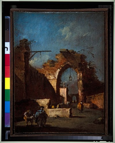 Ett par Capriccio av Francesco Guardi