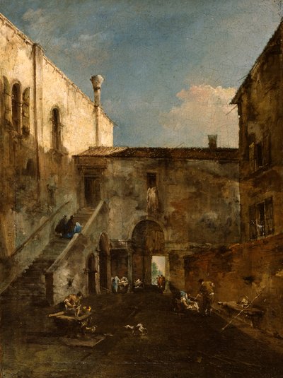 En venetiansk innergård av Francesco Guardi