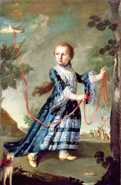 En ung flicka från familjen Gradenigo med en duva (olja på duk) av Francesco Guardi