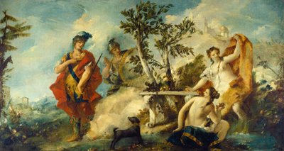 Carlo och Ubaldo motsätter sig förtrollningarna av Armidas nymfer, 17501755 av Francesco Guardi