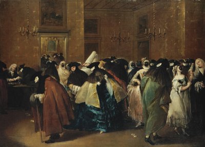 Casino Den reducerade i Venedig av Francesco Guardi