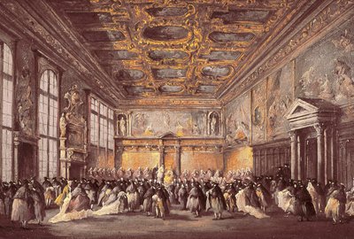 Ceremoni i Dogepalatset av Francesco Guardi