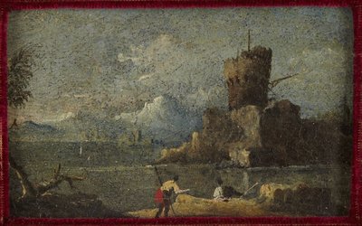 Kustscen med fästning av Francesco Guardi