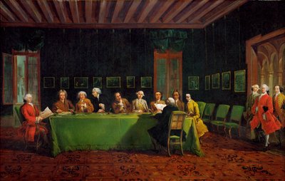 Diplomatiskt möte av Francesco Guardi