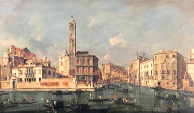 Canal Grande: San Geremia och ingången till Cannaregio av Francesco Guardi