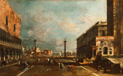 Lilla Markusplatsen mot San Giorgio, Venedig av Francesco Guardi (1712-1793), olja på duk, 45x72 cm av Francesco Guardi
