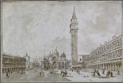 Piazza San Marco, Venedig av Francesco Guardi