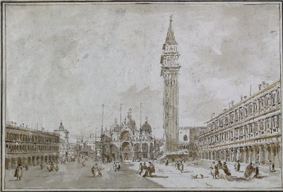 Piazza San Marco, Venedig, 1780-talet. av Francesco Guardi