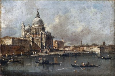 Santa Maria della Salute i Venedig av Francesco Guardi