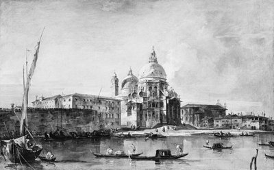 Santa Maria della Salute, mitten till slutet av 1760-talet. av Francesco Guardi