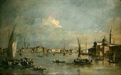 Kyrkan San Giorgio Maggiore och Riva degli Schiavoni (olja på duk) av Francesco Guardi