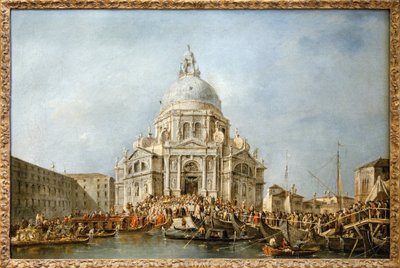 Dogen av Venedig går till salut av Venedig, varje år den 21 november gick dogen till basilikan Santa Maria della Salute, uppbyggd i tacksägelse för slutet av pesten 1630, för att tacka Jungfrun för denna befrielse, en båtbro av Francesco Guardi
