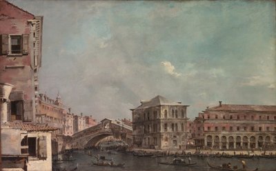 Canal Grande ovanför Rialto, sent 1760-tal. av Francesco Guardi