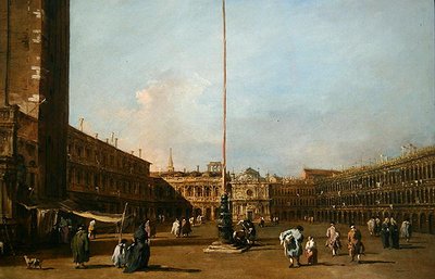 Piazza San Marco, Venedig av Francesco Guardi