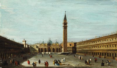Piazza San Marco, Venedig med blick österut, av Francesco Guardi